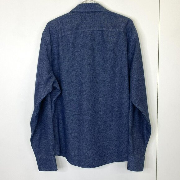 Untuckit Shirt Mens Large Veneto Blue Button Up Wrinkle Free Long Sleeve 40250 - Picture 4 of 4